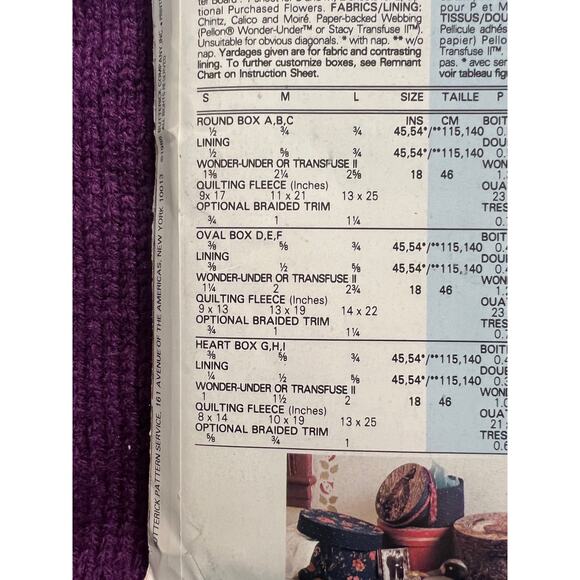 Butterick 6656 sewing pattern decorative hat boxes - Picture 5 of 8